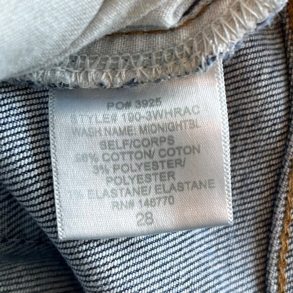 Re/Done Originals High Rise‎ Ankle Crop Jeans Midnight Blue Size 28 - Picture 7 of 11